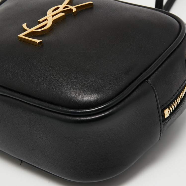 Pre Owned Saint Laurent Black Leather Mini Blogger Crossbody Bag