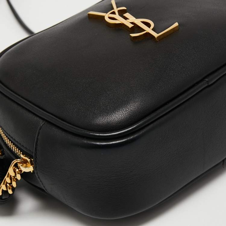 Pre Owned Saint Laurent Black Leather Mini Blogger Crossbody Bag