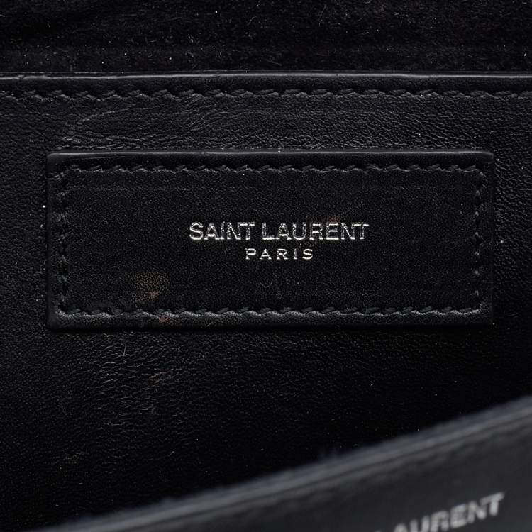 Pre Owned Saint Laurent Black Leather Betty Studded Flap Shoulder Bag