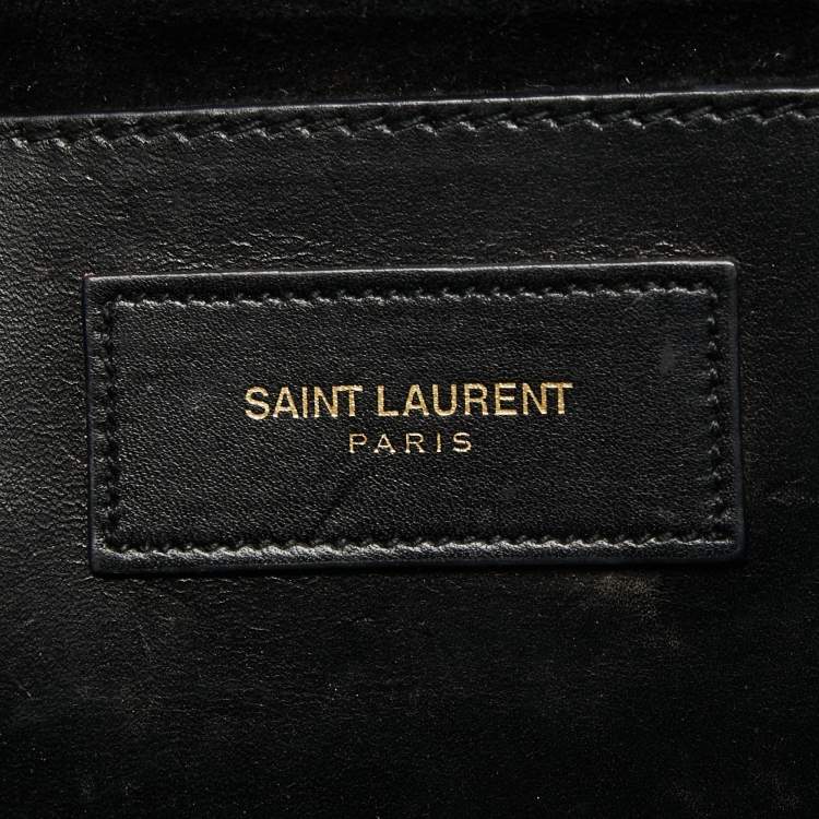Pre Owned Saint Laurent Black Leather Medium Kate Tassel Shoulder Bag