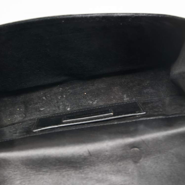 Pre Owned Saint Laurent Black Leather Medium Kate Tassel Shoulder Bag