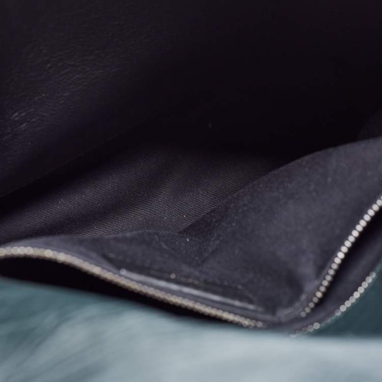 Pre Owned Saint Laurent Dark Green Aged Leather Medium Nikki Shoulder bag