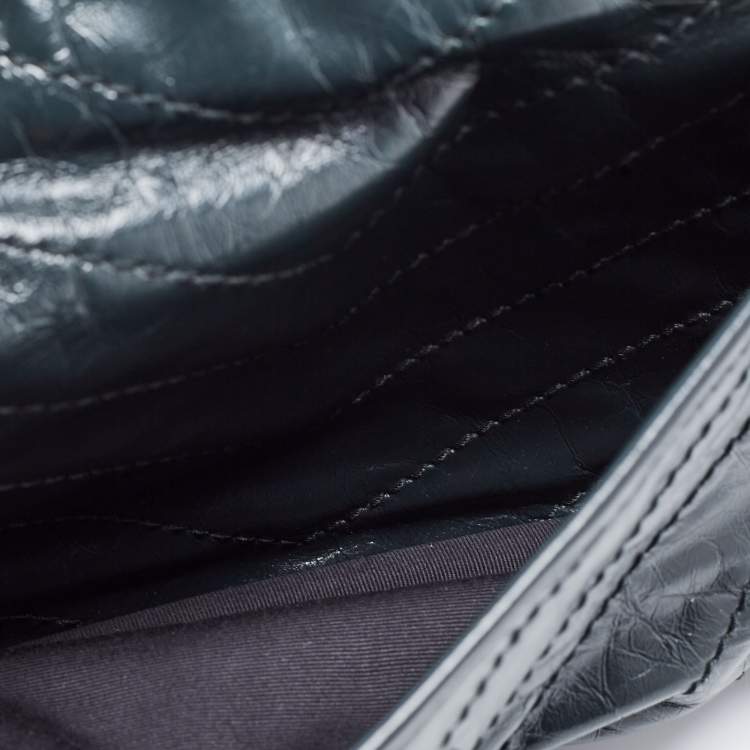 Pre Owned Saint Laurent Dark Green Aged Leather Medium Nikki Shoulder bag