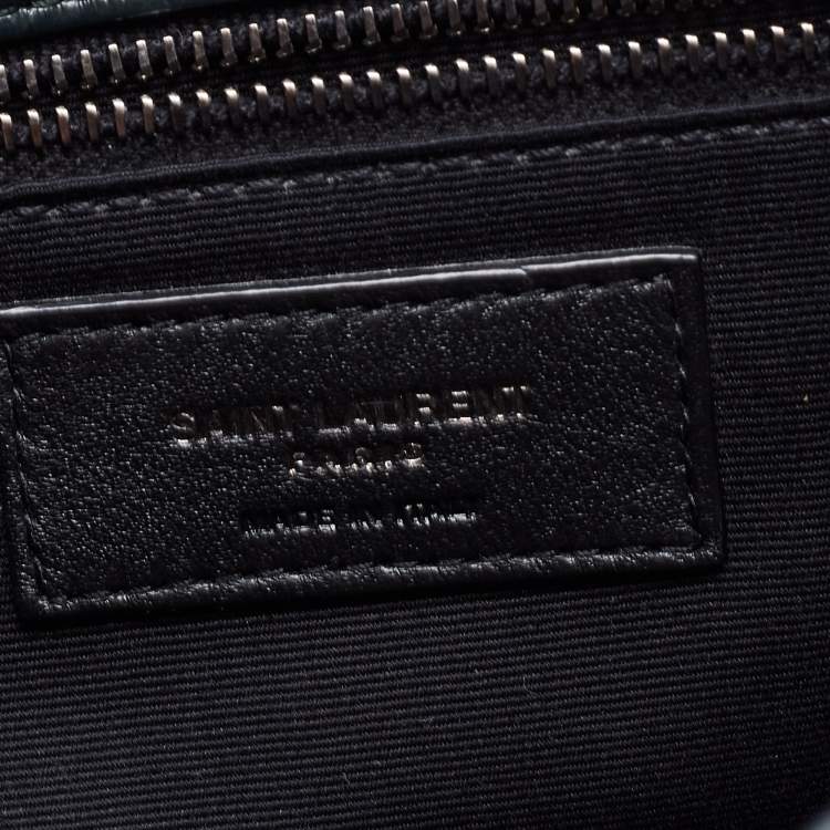 Pre Owned Saint Laurent Dark Green Aged Leather Medium Nikki Shoulder bag