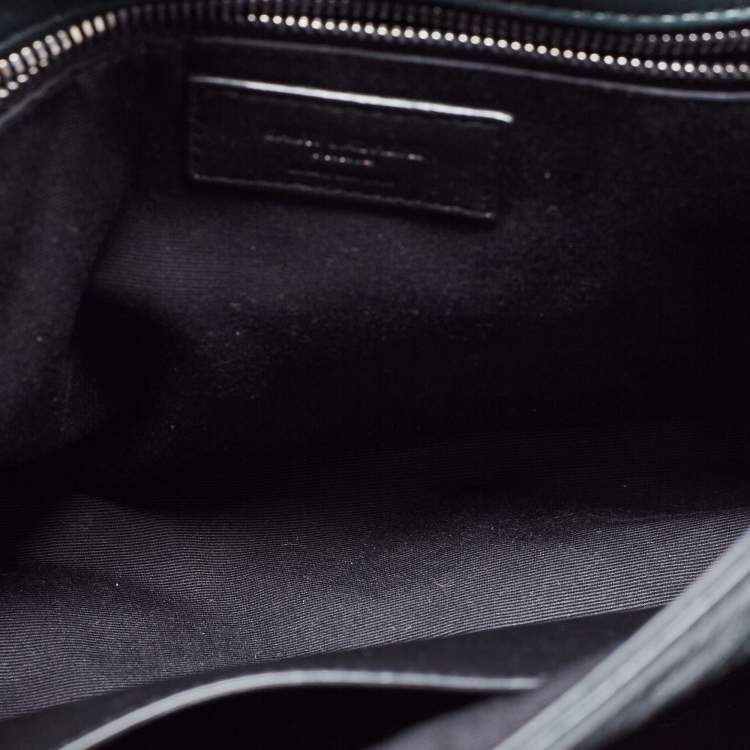 Pre Owned Saint Laurent Dark Green Aged Leather Medium Nikki Shoulder bag