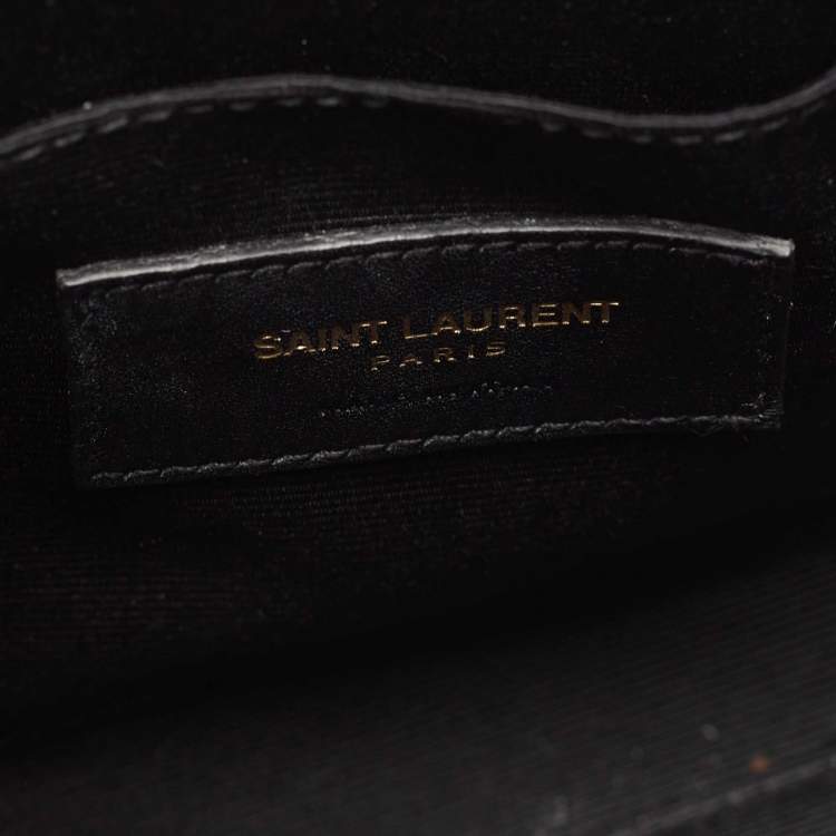 Pre Owned Saint Laurent Off White/Black Leather Nano Classic Sac De Jour Tote