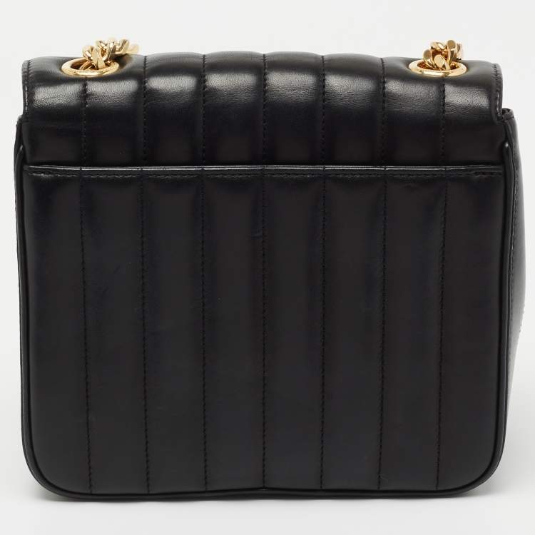 Pre Owned Saint Laurent Black Quilted Leather Medium Vicky Shoulder Bag