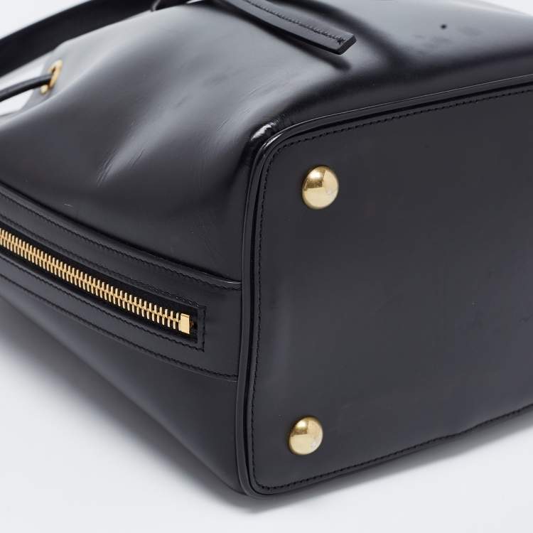 Pre Owned Saint Laurent Black Leather Emmanuelle Bucket Bag