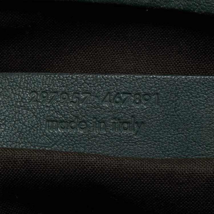 Pre Owned Saint Laurent Green Leather Chyc Tote