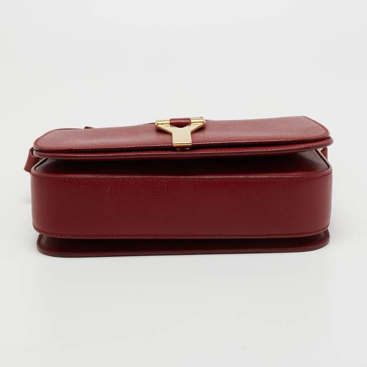 Pre Owned Saint Laurent Red Leather Chyc Shoulder Bag