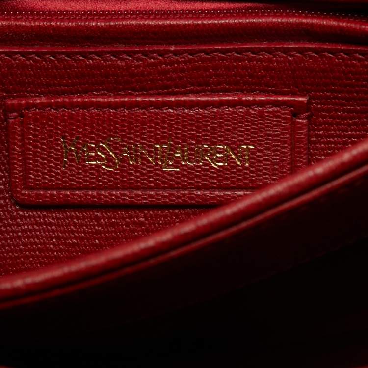 Pre Owned Saint Laurent Red Leather Chyc Shoulder Bag