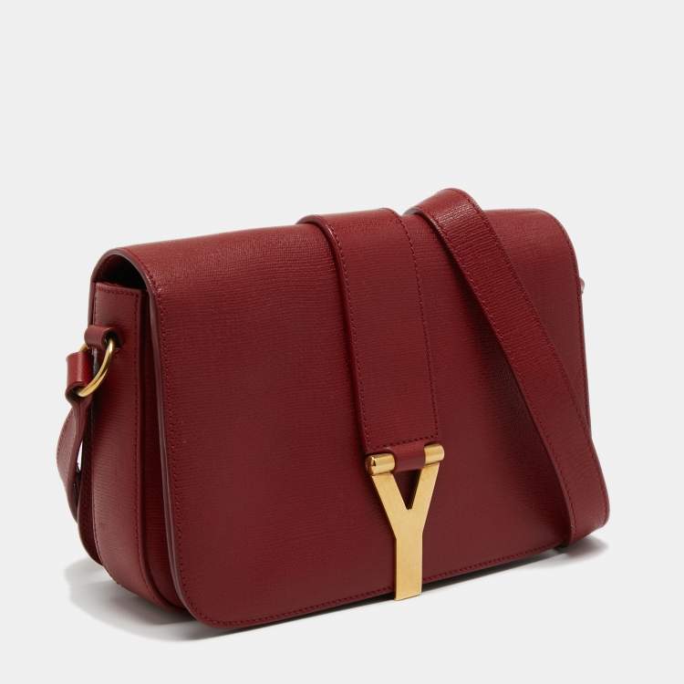 Pre Owned Saint Laurent Red Leather Chyc Shoulder Bag