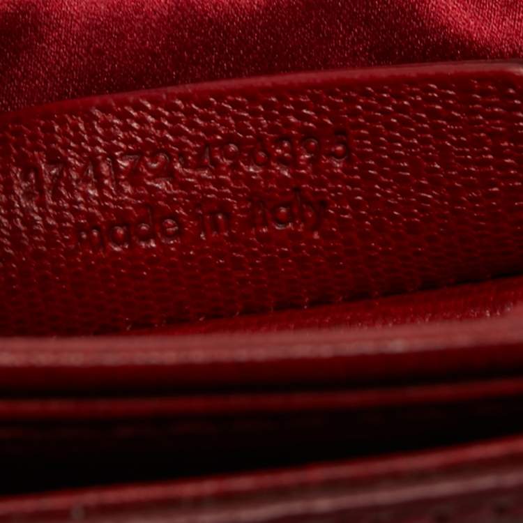 Pre Owned Saint Laurent Red Leather Chyc Shoulder Bag