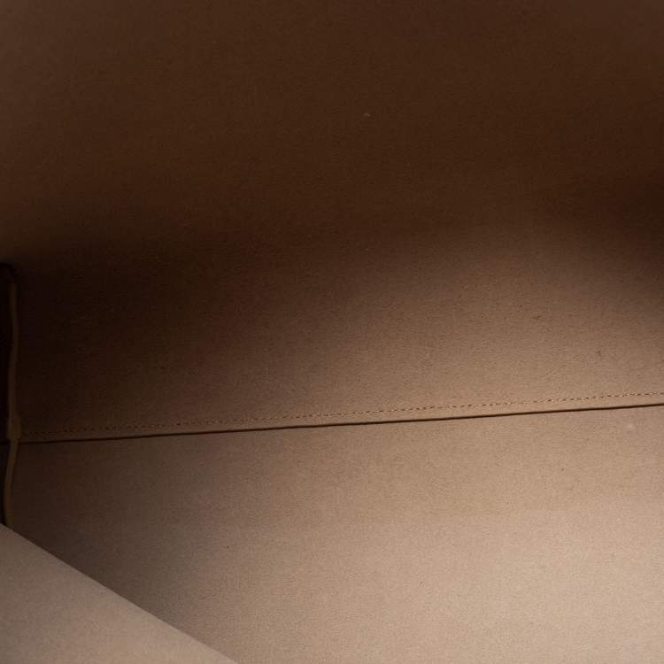 Pre Owned Saint Laurent Beige Leather East West Shopping Tote