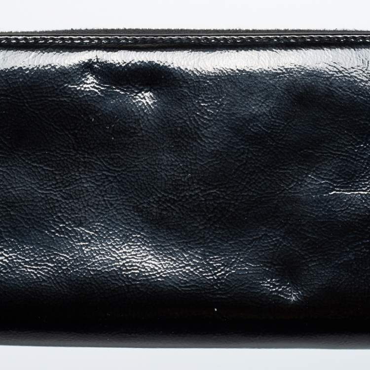 Pre Owned Saint Laurent Black Leather Belle De Jour Wallet