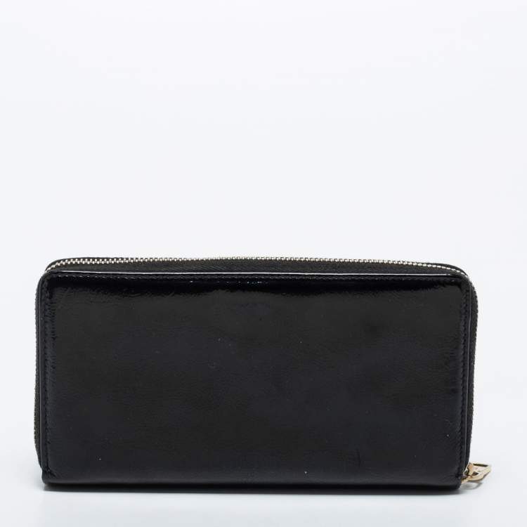 Pre Owned Saint Laurent Black Leather Belle De Jour Wallet
