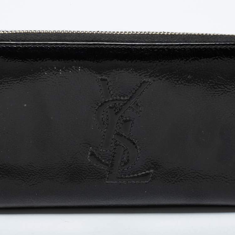 Pre Owned Saint Laurent Black Leather Belle De Jour Wallet
