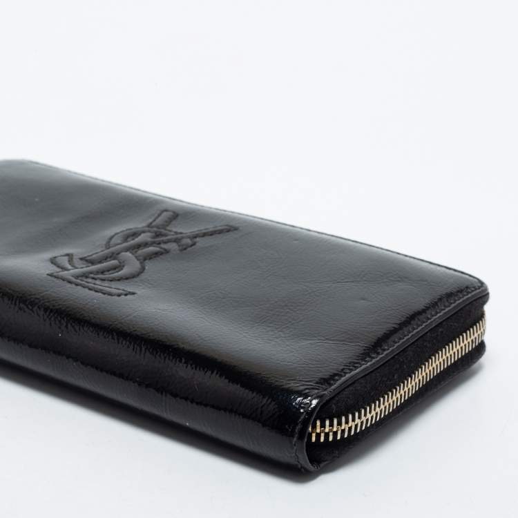 Pre Owned Saint Laurent Black Leather Belle De Jour Wallet
