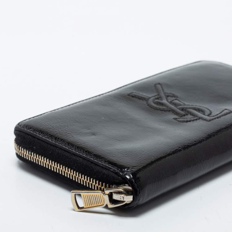 Pre Owned Saint Laurent Black Leather Belle De Jour Wallet