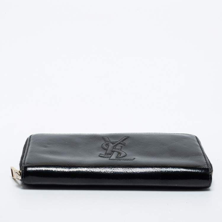 Pre Owned Saint Laurent Black Leather Belle De Jour Wallet