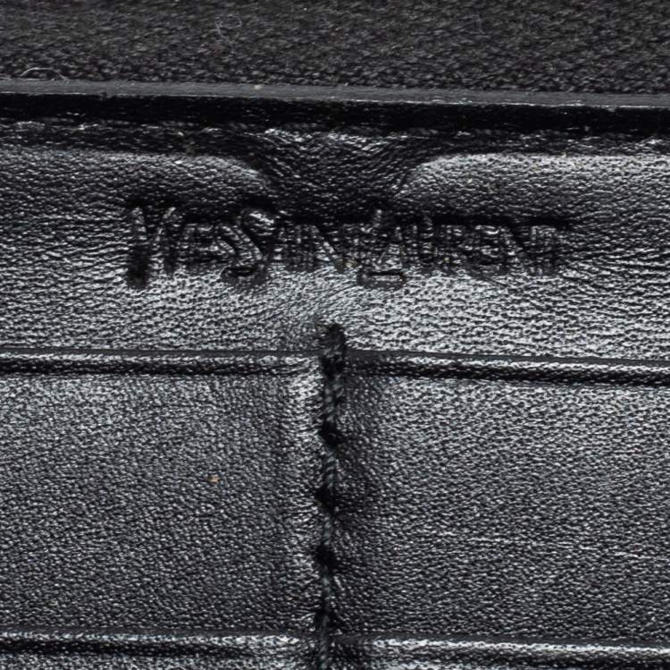 Pre Owned Saint Laurent Black Leather Belle De Jour Wallet