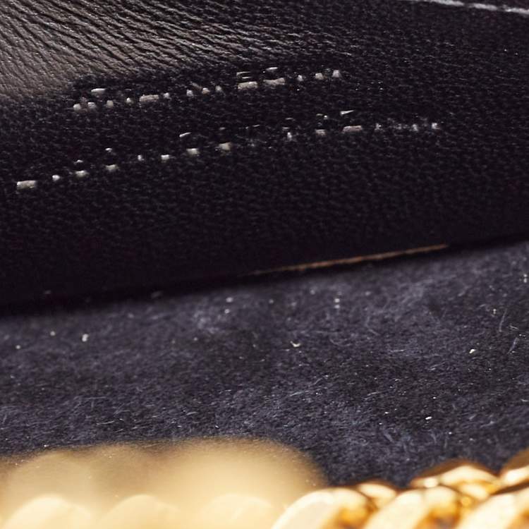 Pre Owned Saint Laurent Gold Leather Medium Kate Tassel Shoulder Bag