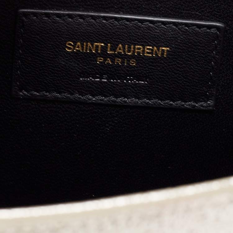 Pre Owned Saint Laurent Gold Leather Medium Kate Tassel Shoulder Bag