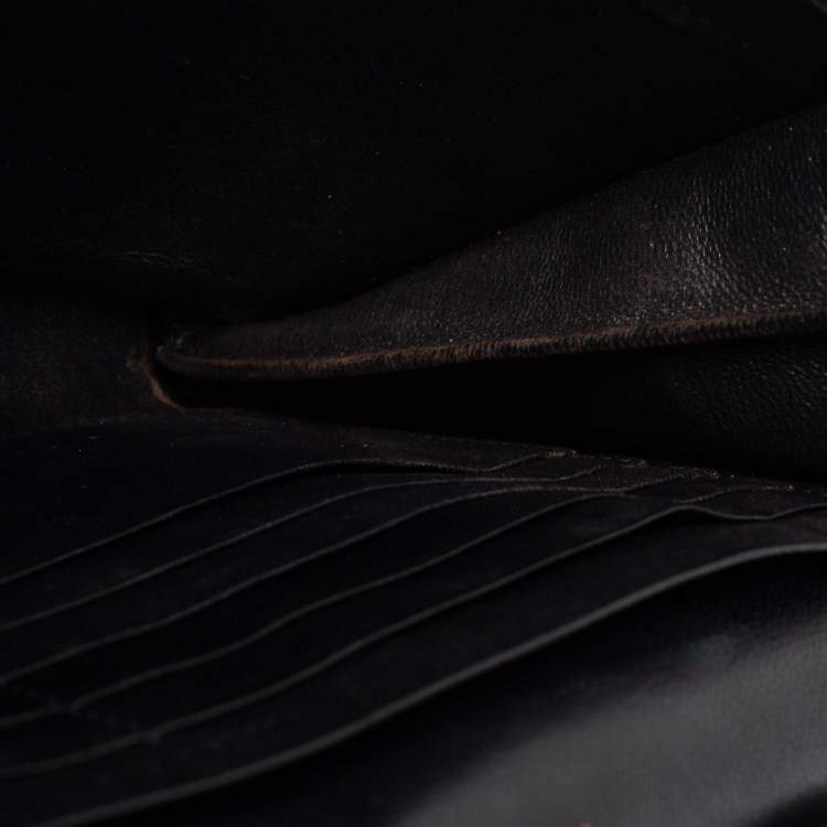 Pre Owned Saint Laurent Black Leather Kate Wallet On Chain