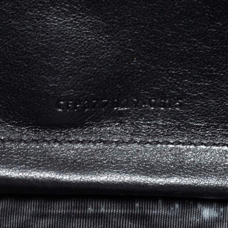 Pre Owned Saint Laurent Black Leather Kate Wallet On Chain
