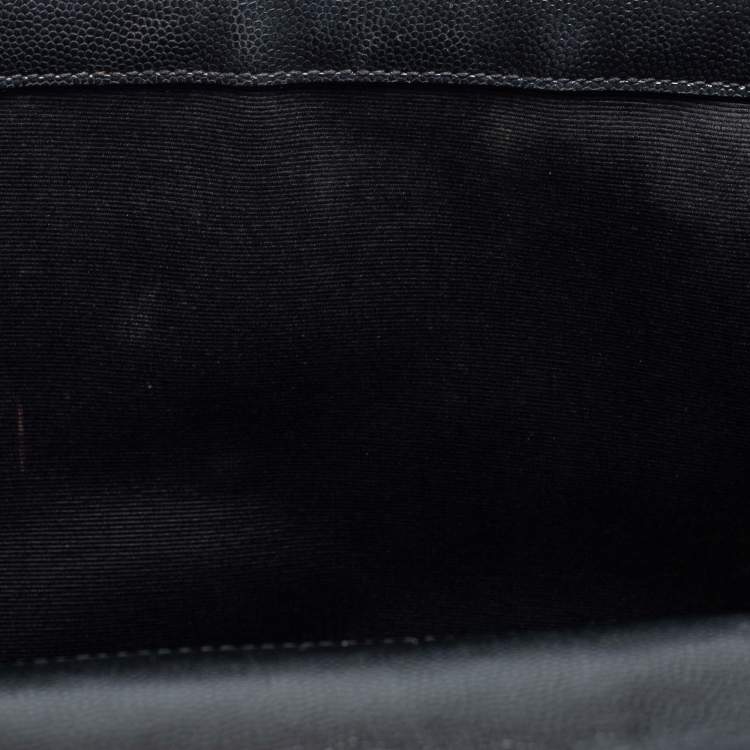 Pre Owned Saint Laurent Black Leather Large Envelope Shoulder Bag