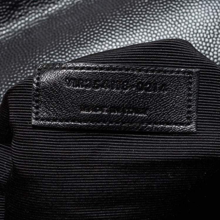 Pre Owned Saint Laurent Black Leather Large Envelope Shoulder Bag