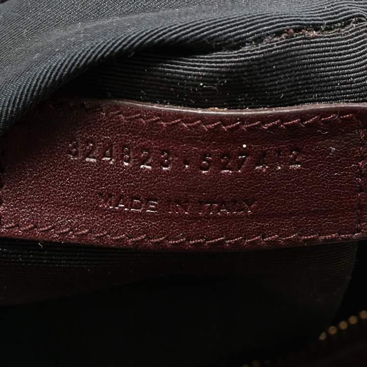 Pre Owned Saint Laurent Burgundy Leather Baby Classic Sac De Jour Tote
