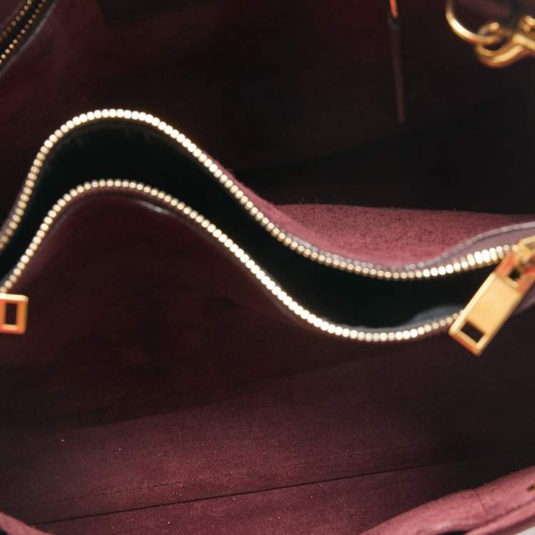 Pre Owned Saint Laurent Burgundy Leather Baby Classic Sac De Jour Tote