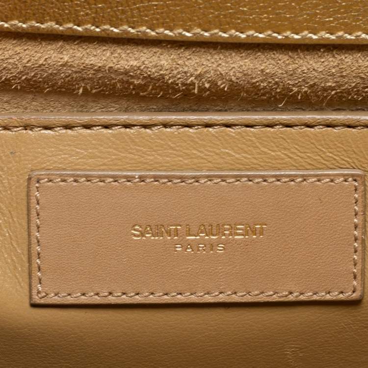 Pre Owned Saint Laurent Red/Gold Leather Medium Betty Shoulder Bag