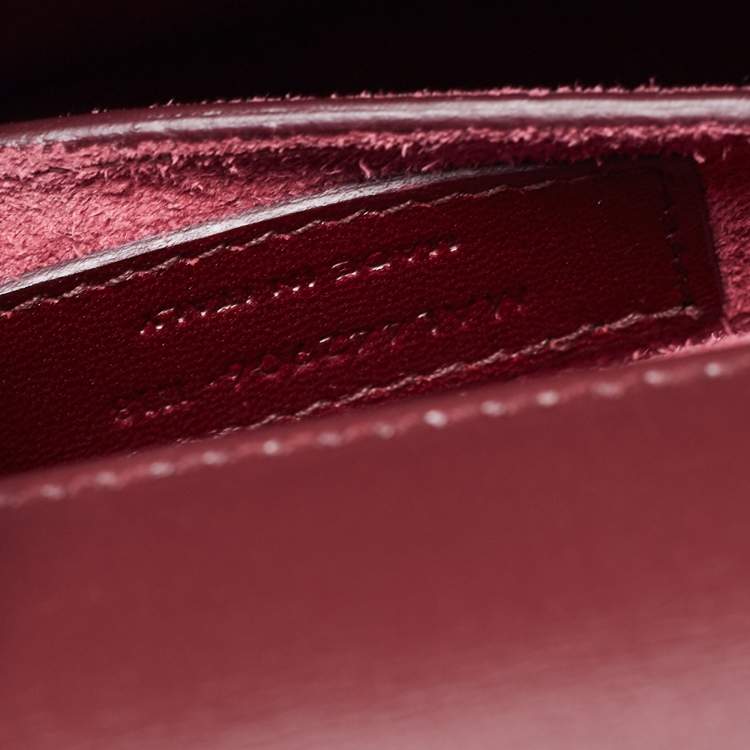 Pre Owned Saint Laurent Burgundy Leather Medium Sunset Shoulder Bag