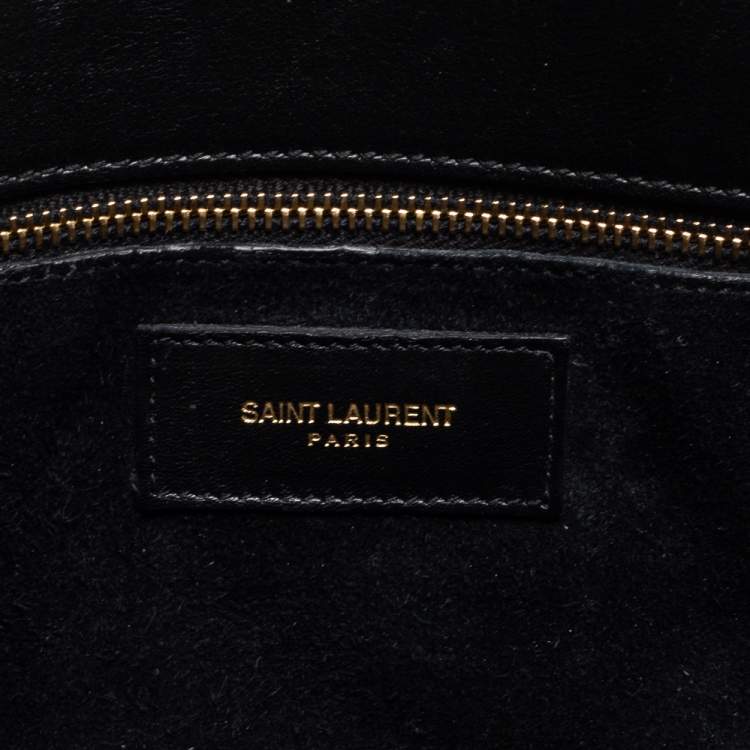 مملوكة مسبقًا Saint Laurent Black Leather Small Classic Sac De Jour Tote