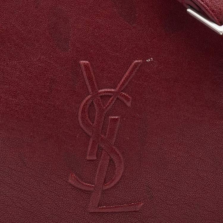 Pre Owned Saint Laurent Red Leather Small Monogram Lou Camera Bag