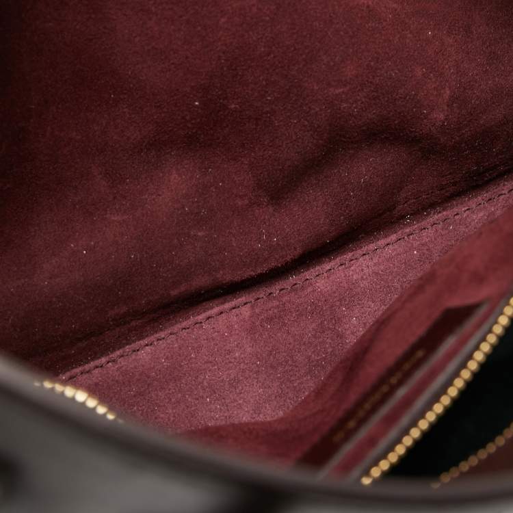 Pre Owned Saint Laurent Burgundy Leather Small Classic Sac De Jour Tote