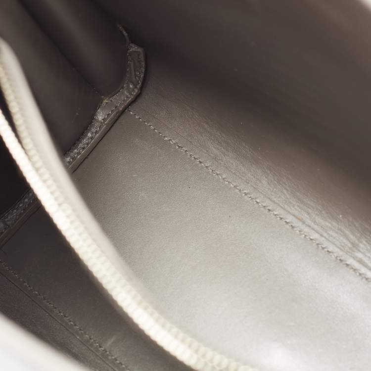 مملوكة مسبقًا Saint Laurent Grey Croc Embossed Leather Baby Classic Sac De Jour Tote