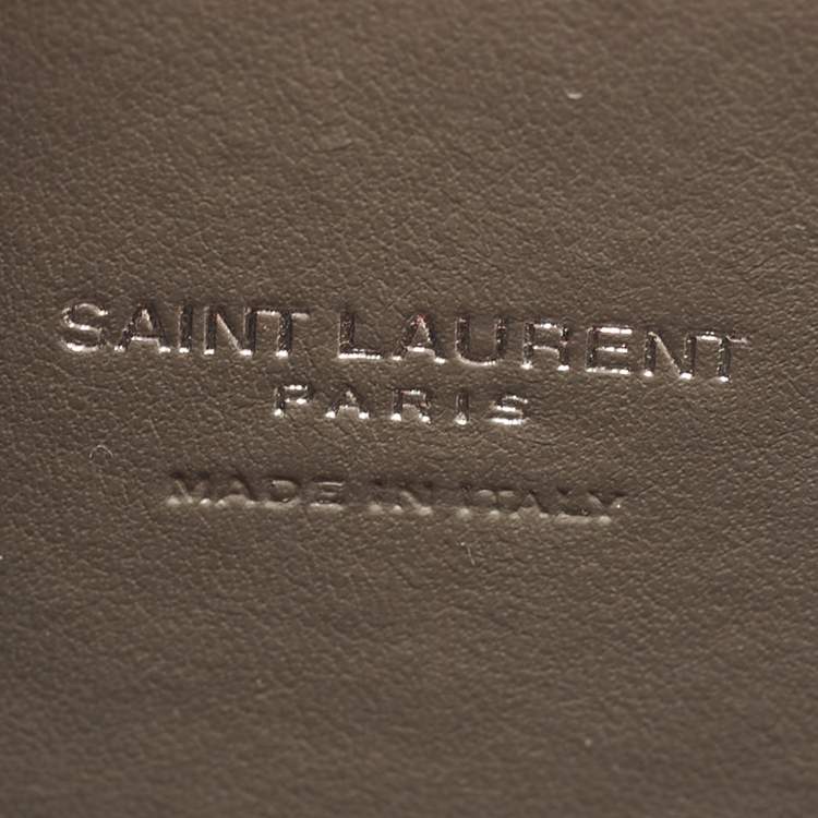 مملوكة مسبقًا Saint Laurent Grey Croc Embossed Leather Baby Classic Sac De Jour Tote