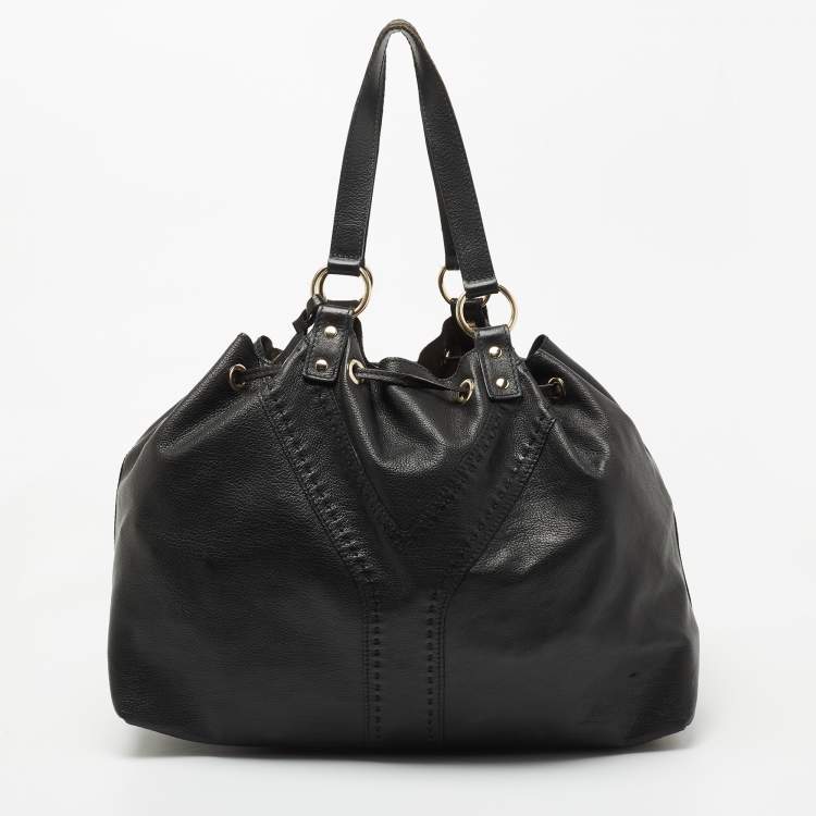 مملوكة مسبقًا Saint Laurent Black Leather Tote