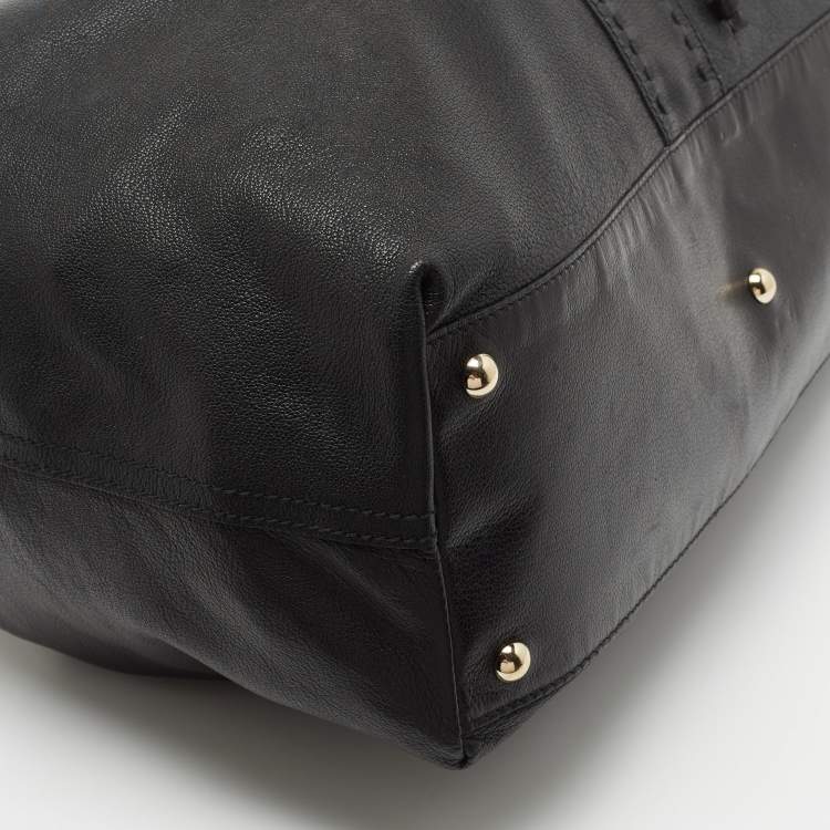 مملوكة مسبقًا Saint Laurent Black Leather Tote