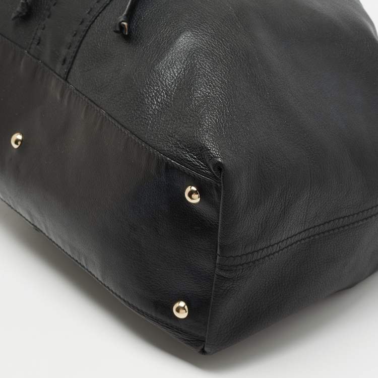 مملوكة مسبقًا Saint Laurent Black Leather Tote