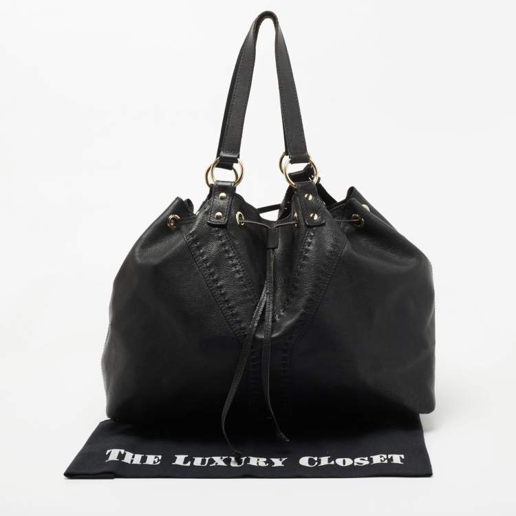 مملوكة مسبقًا Saint Laurent Black Leather Tote