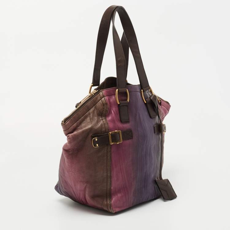 Pre Owned Saint Laurent Multicolor Leather Downtown Tote
