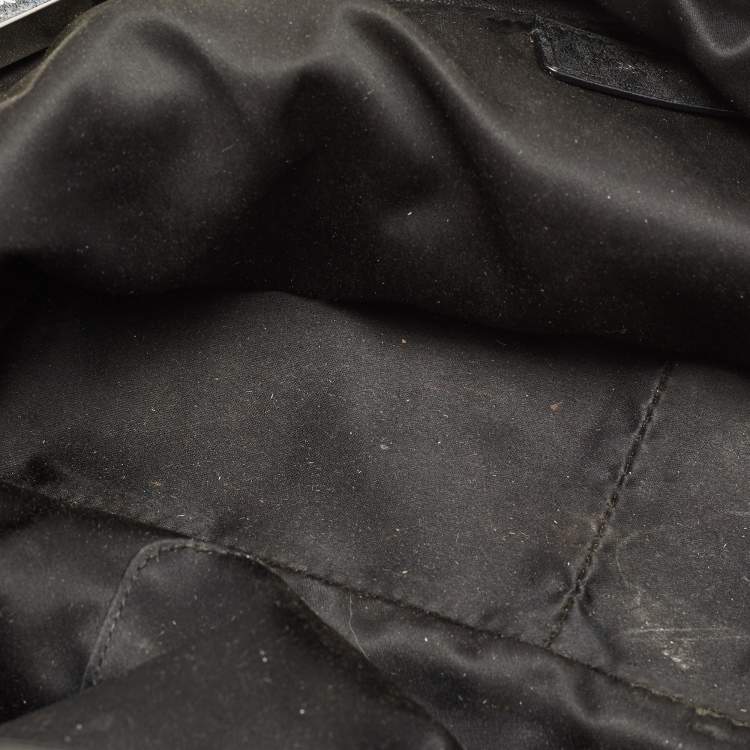 Pre Owned Saint Laurent Black Leather Roady Hobo