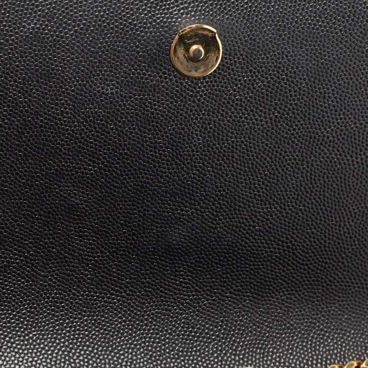 Pre Owned Saint Laurent Black Leather Small Kate Chain Bag