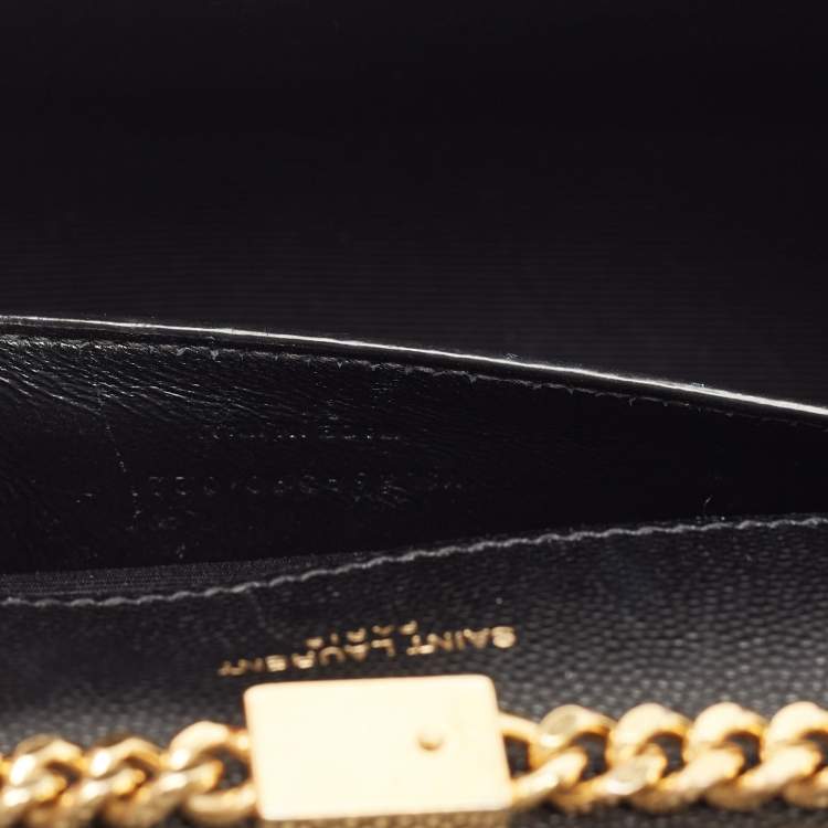 Pre Owned Saint Laurent Black Leather Small Kate Chain Bag