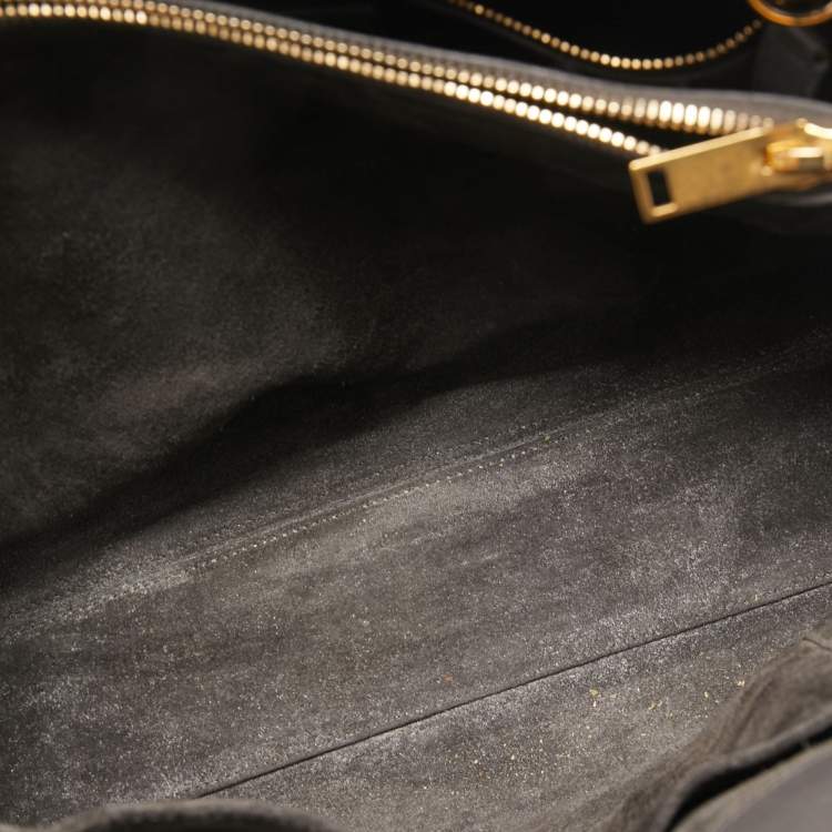 Pre Owned Saint Laurent Grey Leather Small Classic Sac De Jour Tote