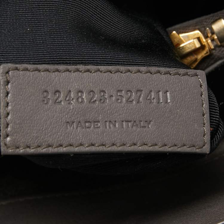 Pre Owned Saint Laurent Grey Leather Small Classic Sac De Jour Tote